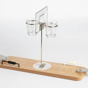 NEW Studio Mercantile built in score wooden basketball drinking game